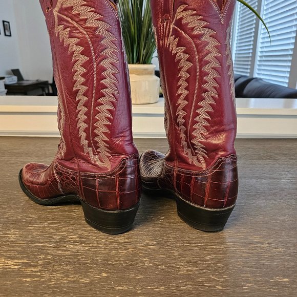 Bottes Cowboy Justin Vintage Années 80 - Taille 8D, Occasion, Style Western Authentique